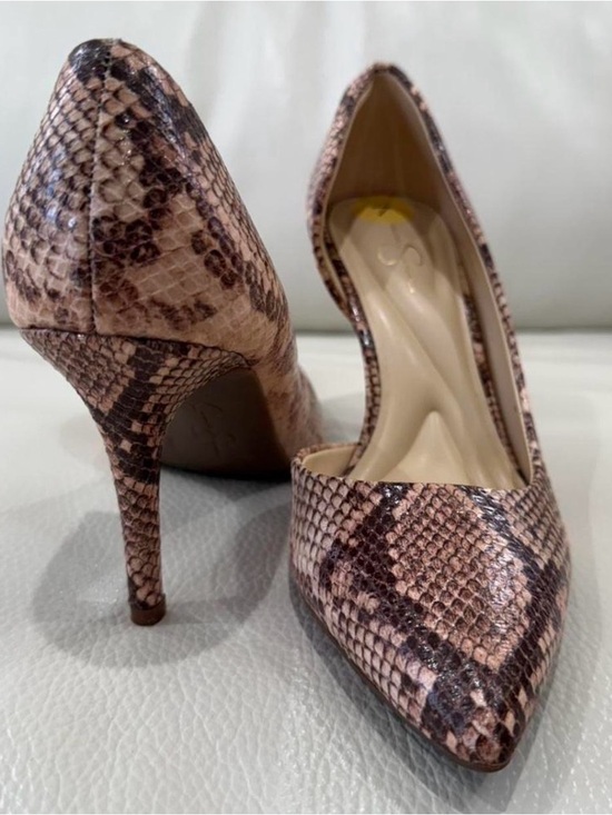 Jessica Simpson Shoes - Jessica Simpson Brown Beige Snake-Print Pointed Toe Stiletto Heels 9.5